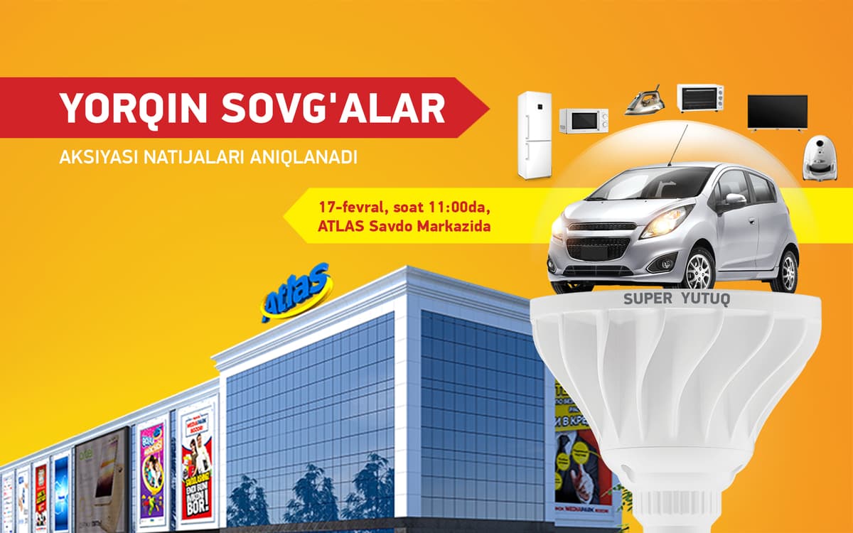 Akfa Lighting’dan «Yorqin Sovg’alar» aksiyasining sovg‘alar o‘yini bo‘lib o‘tadi
