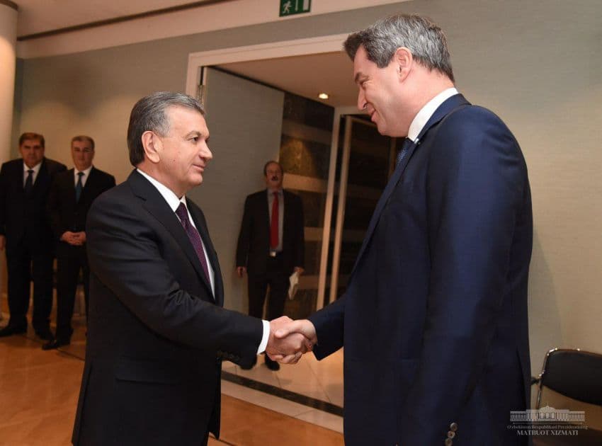 Shavkat Mirziyoyev Bavariya Bosh vaziri bilan uchrashdi