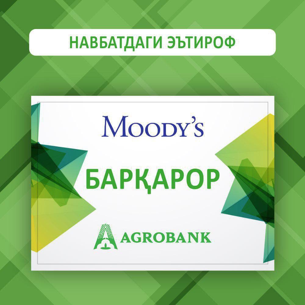 Agrobank reytingi yangi pog‘onada