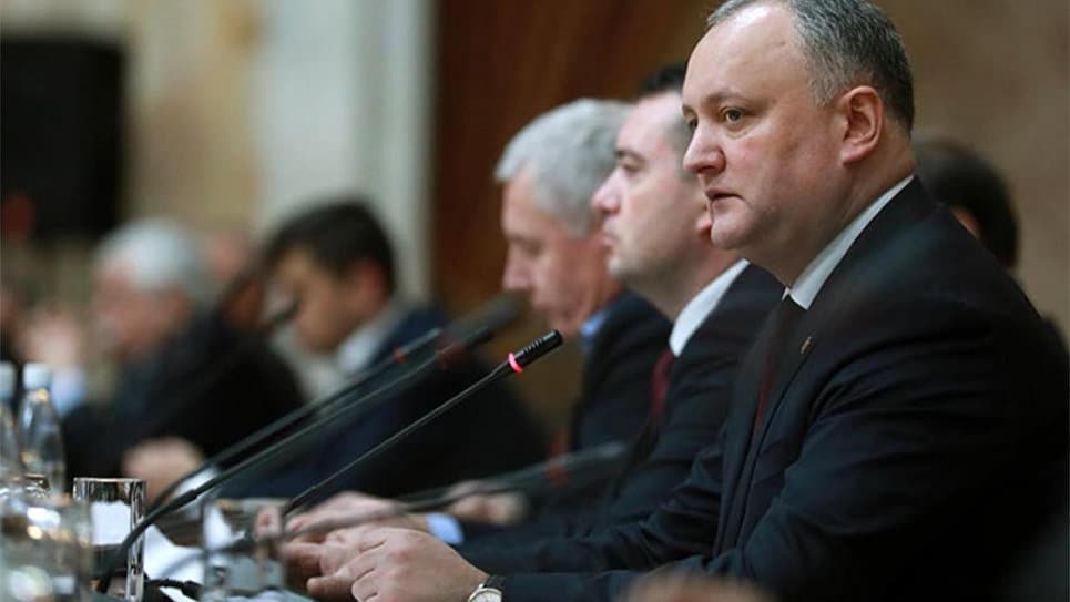 Moldova prezidenti norozilik aksiyalari bilan tahdid qildi
