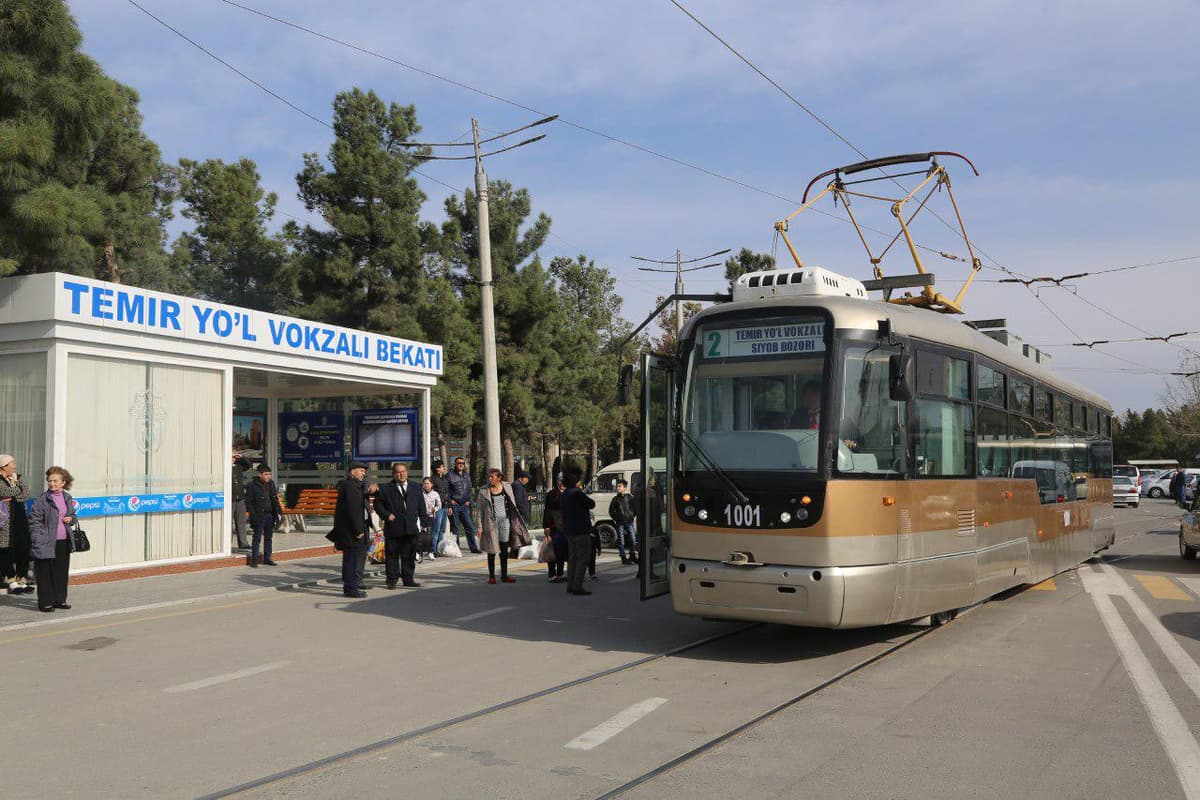 Samarqandda tramvay liniyasi birinchi bosqich 2-yo‘nalishi foydalanishga topshirildi