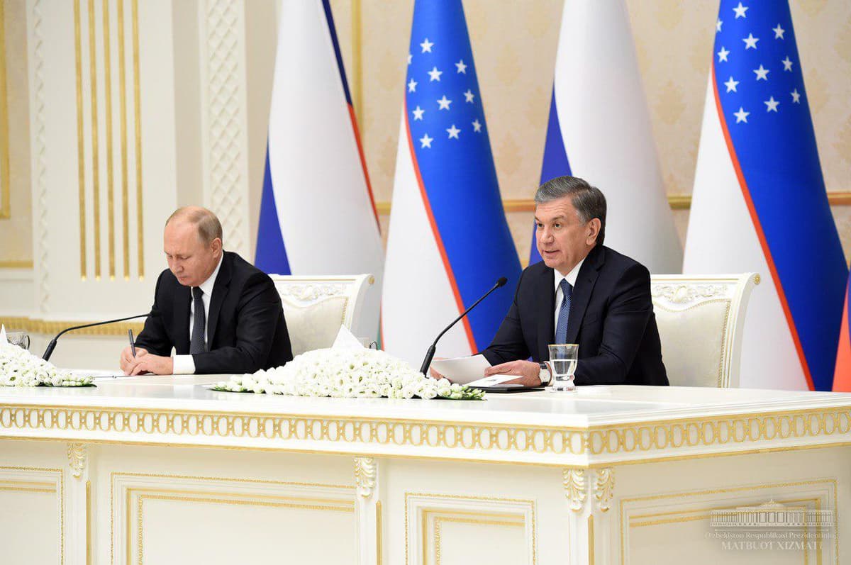Shavkat Mirziyoyev va Vladimir Putinning qo‘shma bayonoti e'lon qilindi