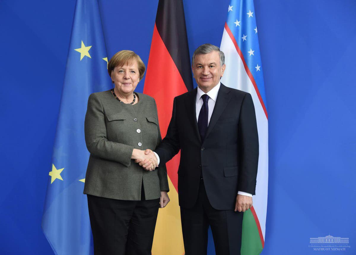 Shavkat Mirziyoyev Angela Merkel bilan uchrashdi