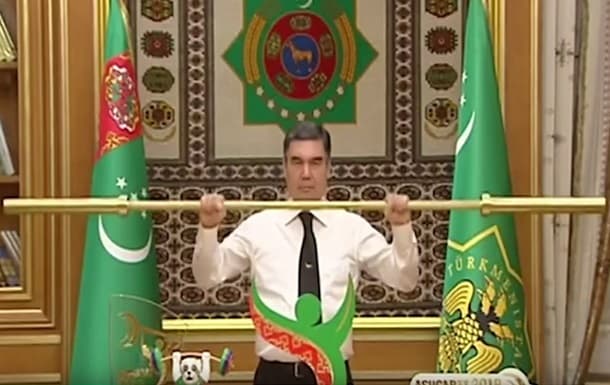 Turkmaniston prezidenti shtanga ko‘tarish bo‘yicha mahoratini ko‘rsatdi
