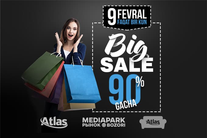 BIGSALE: Atlas KSM 90 foizgacha chegirmalarni e'lon qiladi!