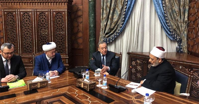 Mufti Usmonkhon Alimov meets with Grand Imam of al-Azhar