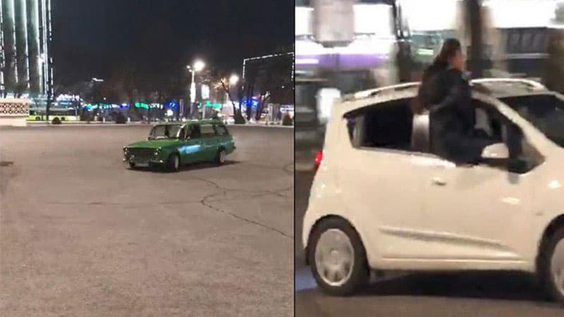 Video: Toshkentda «tungi ko‘ngilocharlik»da qatnashgan 14 ta avtomobil jarima maydonchasiga joylashtirildi