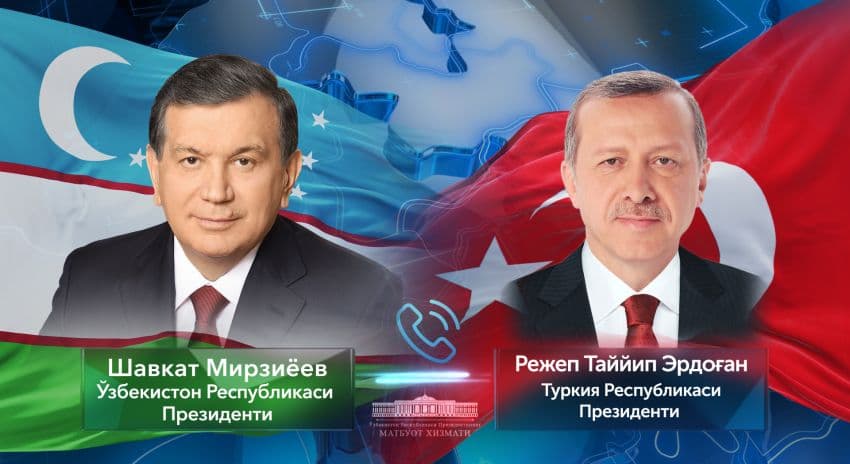 Мирзиёев ва Эрдўған ўзаро ҳамкорликнинг долзарб масалаларини кўриб чиқишди