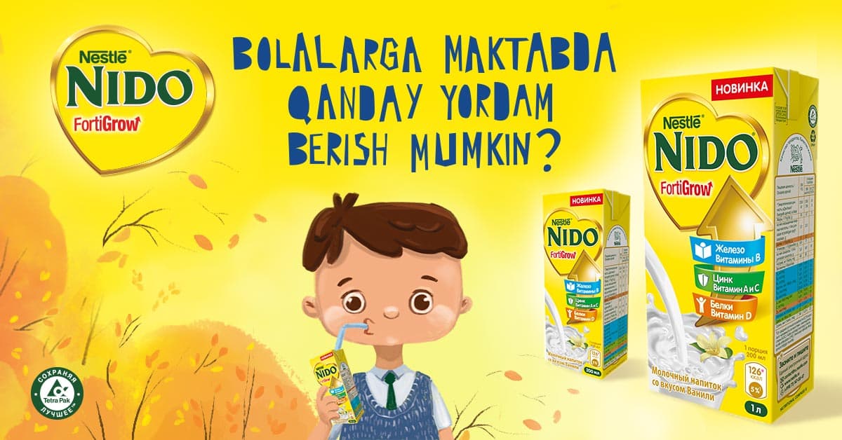 Farzandingiz maktabga boradimi? Unda NIDO® siz uchun!