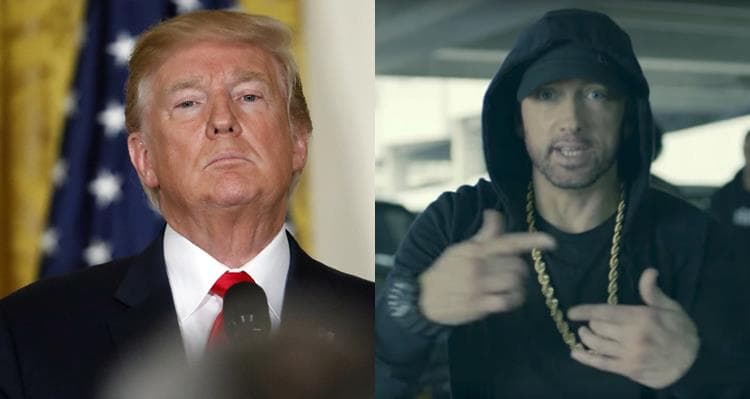 AQShda Trampga tahdid uchun rep ijrochi Eminem so‘roq qilindi