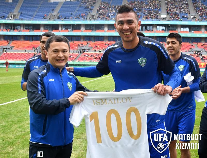 Anzur Ismoilov O‘zbekiston milliy jamoasida yuzta o‘yin o‘tkazgan to‘rtinchi futbolchi bo‘ldi