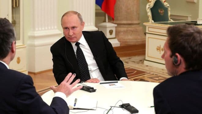 Putinning katta intervyusi: AQSh va Xitoy bilan munosabatlar, Suriyadagi operatsiya va Skripalning zaharlanishi haqida