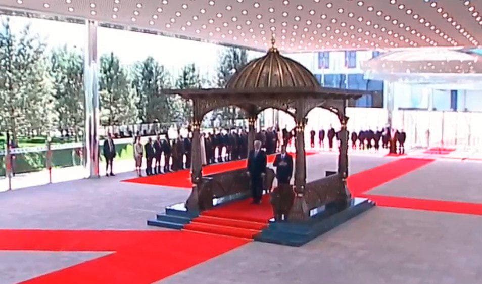 Official welcome ceremony for German President Frank-Walter Steinmeier held at Kuksaroy Presidential Palace (video)