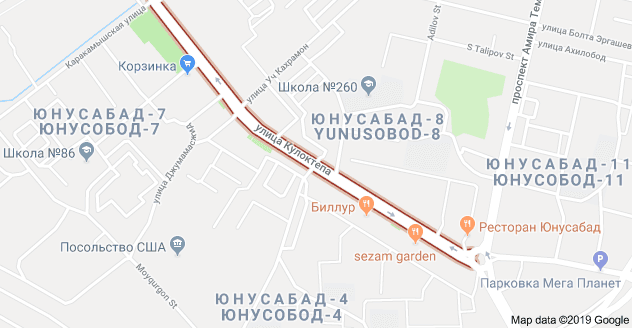 Yunusobod tumanidagi asosiy ko‘chalardan birining nomi o‘zgaradi