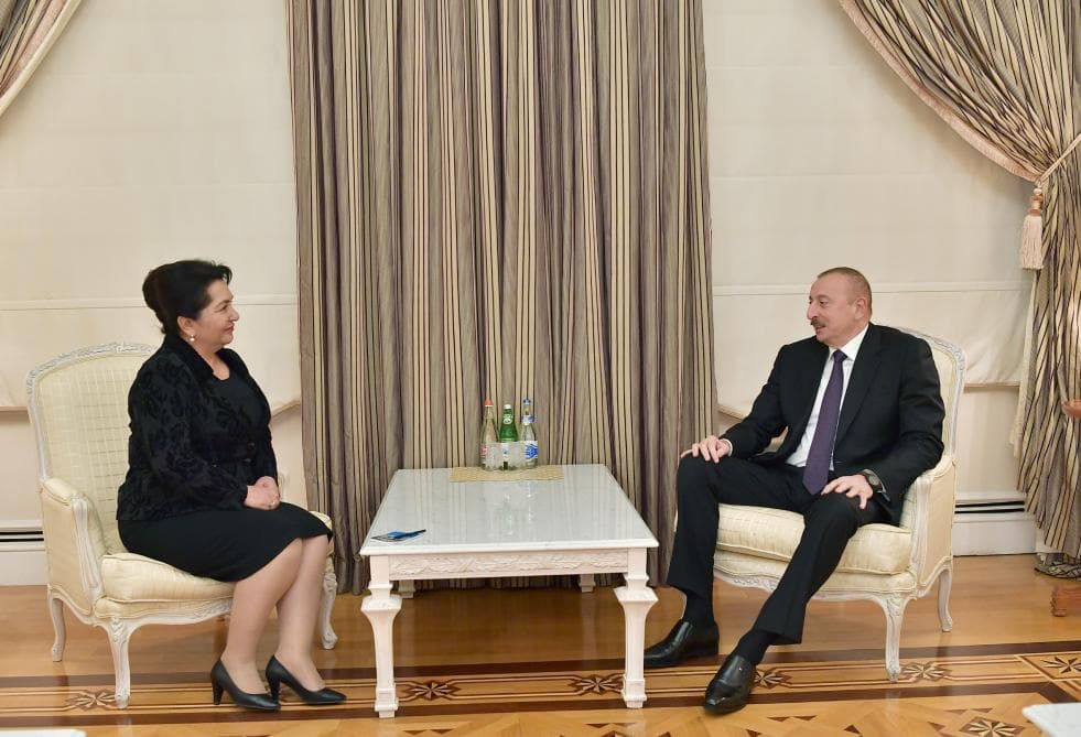 Tanzila Norboyeva Ilhom Aliyev bilan uchrashdi