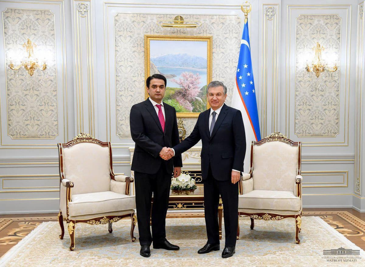 Shavkat Mirziyoyev receives the mayor of Dushanbe Rustam Emomali