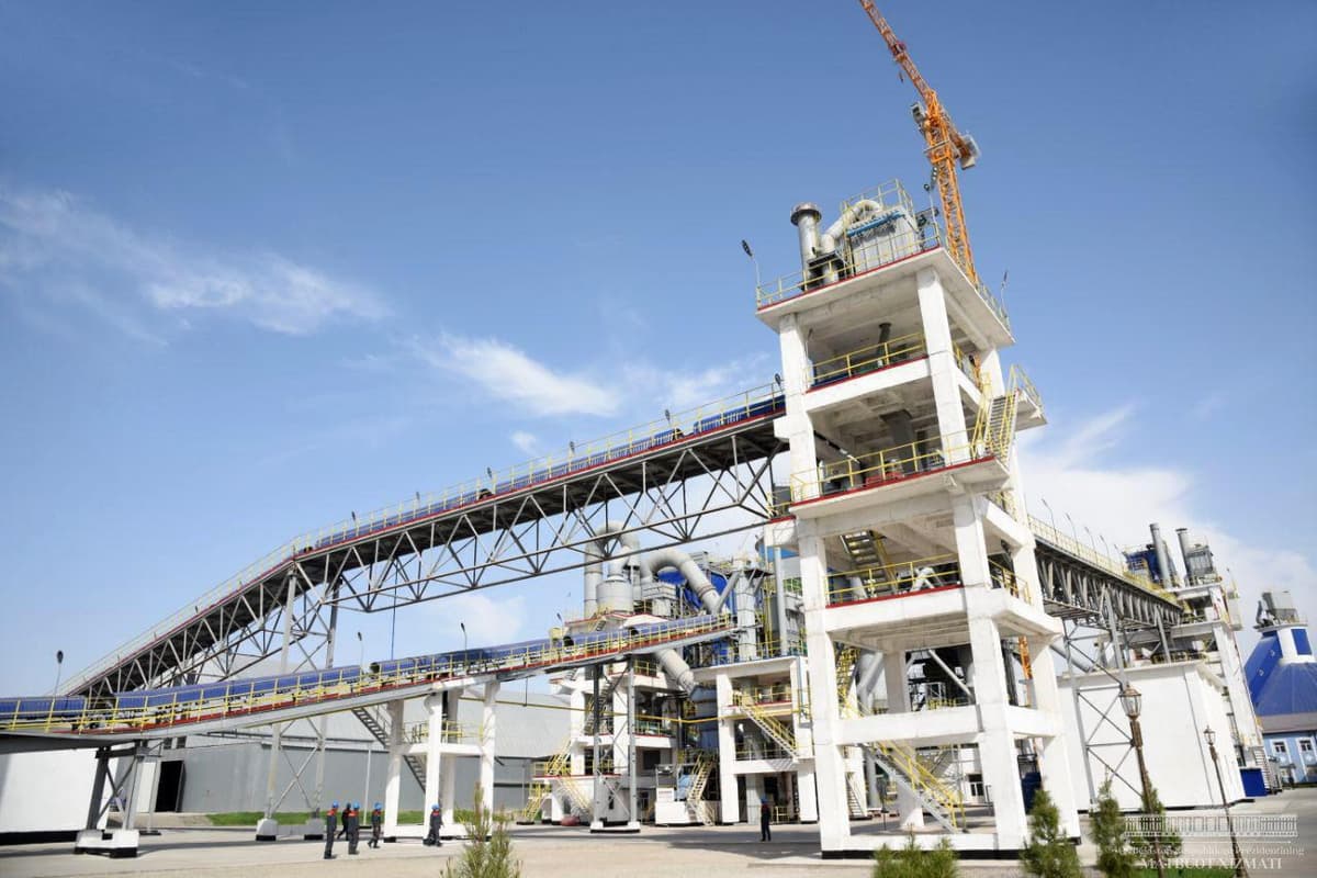 Cement plant worth $144 million commissioned in Surkhandarya