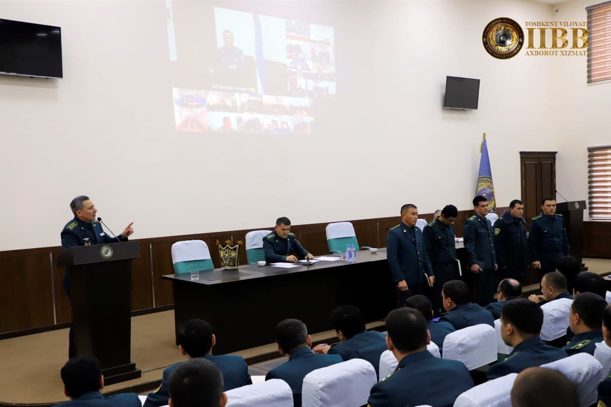 Toshkent viloyatida vazir o‘rinbosari ishtirokidagi yig‘ilishda 9 nafar ichki ishlar xodimi ishdan olindi