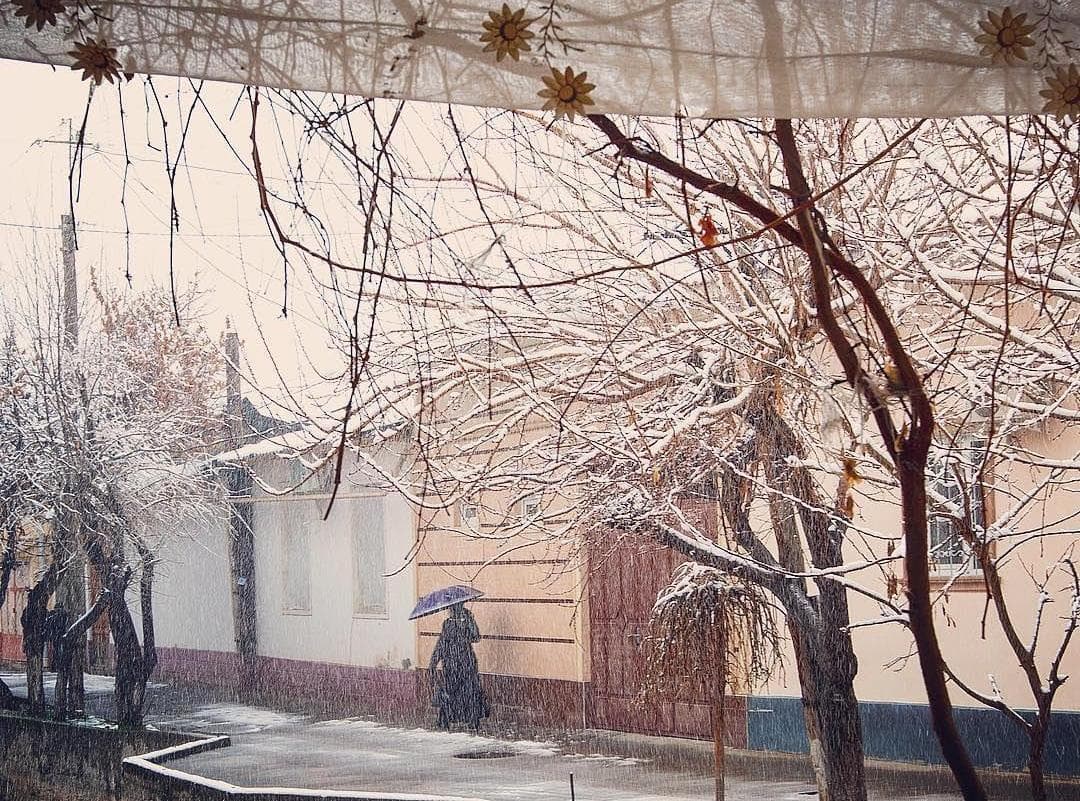 Instagram rasmiy sahifasiga Toshkentning qorli Eski shahar tasvirini joyladi