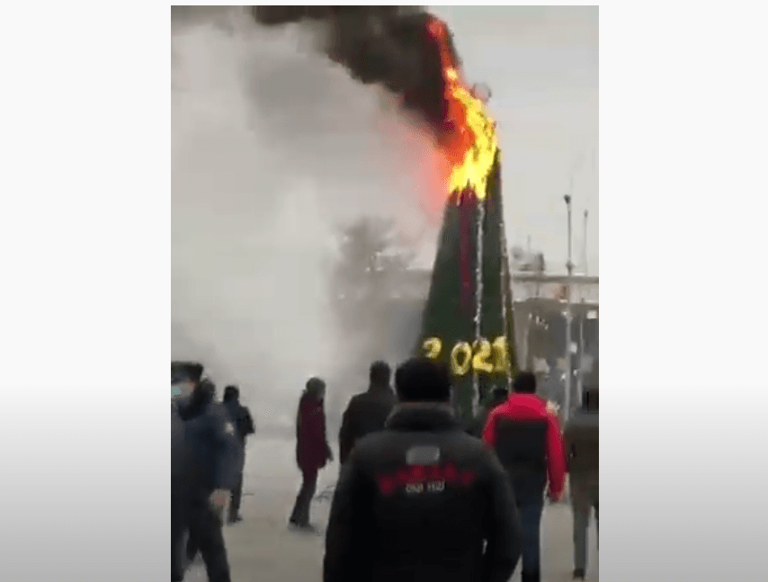 Farg‘onada yonib ketgan archa bo‘yicha rasmiy ma'lumot berildi