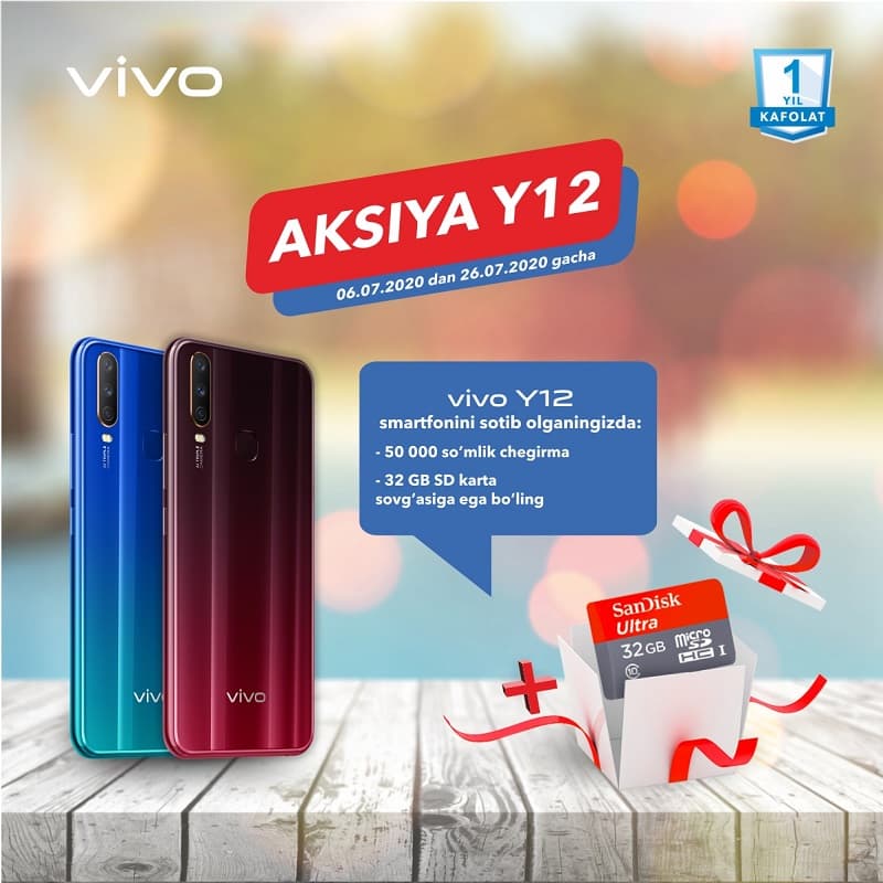 Vivo'dan ajoyib aksiya: smartfon xarid qiling va sovg‘aga ega bo‘ling!