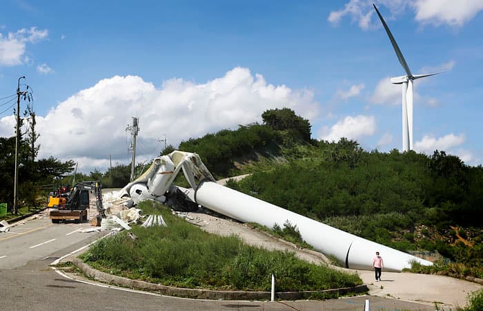 Janubiy Koreyada yuz bergan tayfun natijasida 270 mingdan ortiq uy elektrsiz qoldi