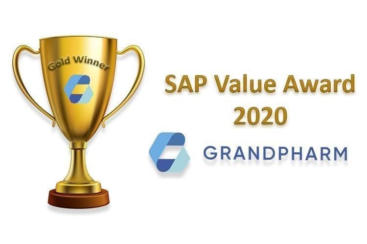 Компания «Grand Pharm Trade» стала золотым призером премии SAP Value Awards 2020