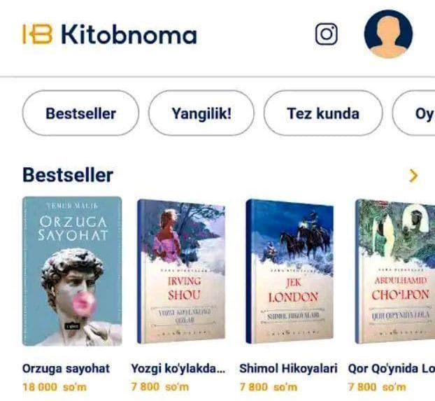 O‘zbekistonda kitoblarni uch xil shaklda sotib olish imkonini beruvchi ilova ishga tushirildi