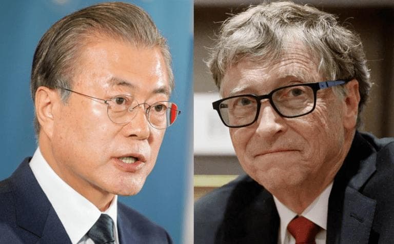 Janubiy Koreya prezidenti Bill Geyts bilan koronavirus vaksinasi ishlab chiqish masalasini muhokama qildi