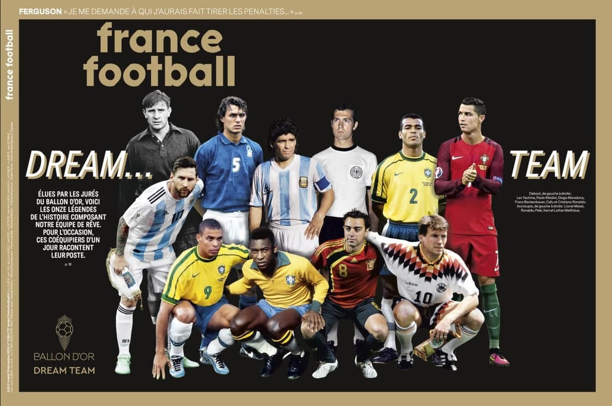 France Football барча даврларнинг энг яхши футболчиларидан иборат рамзий жамоани тузди