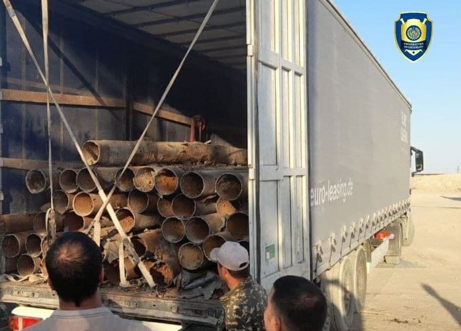 Navoiyda katta miqdordagi quvurlarni o‘g‘irlamoqchi bo‘lgan shaxslar qo‘lga tushdi