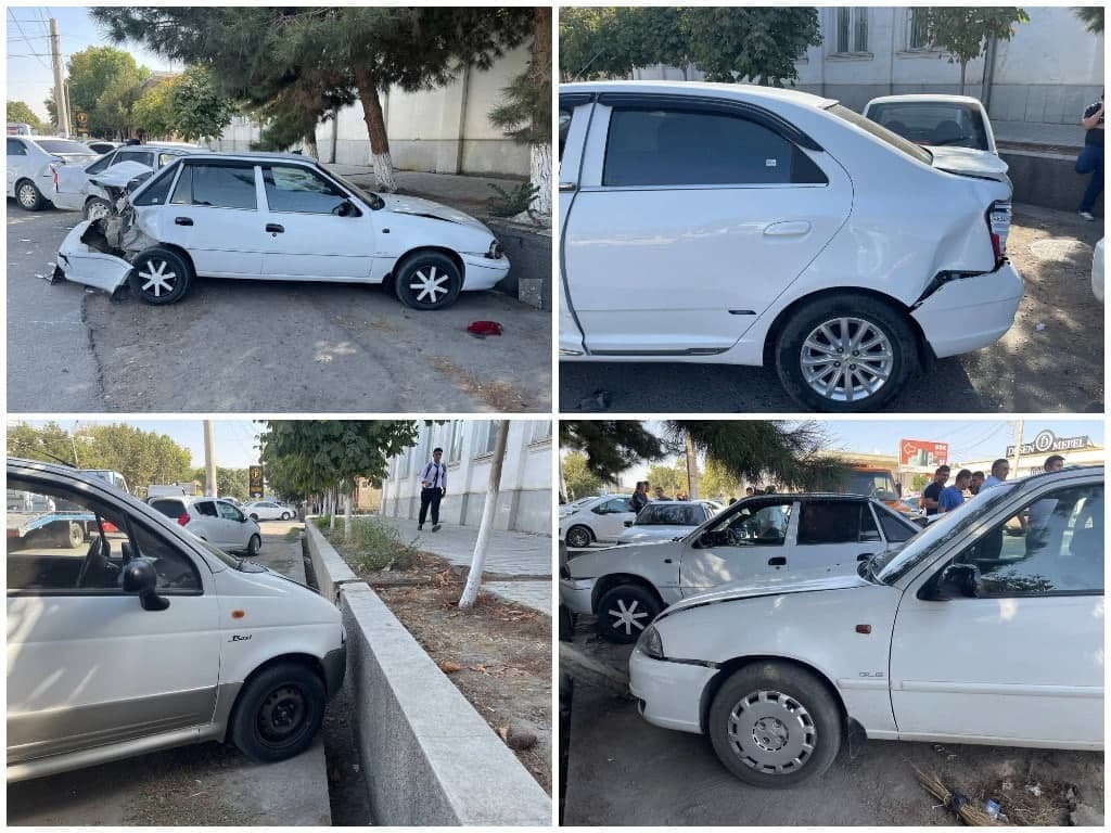Samarqandda to‘rtta mashina ishtirokida yo‘l-transport hodisasi sodir bo‘ldi
