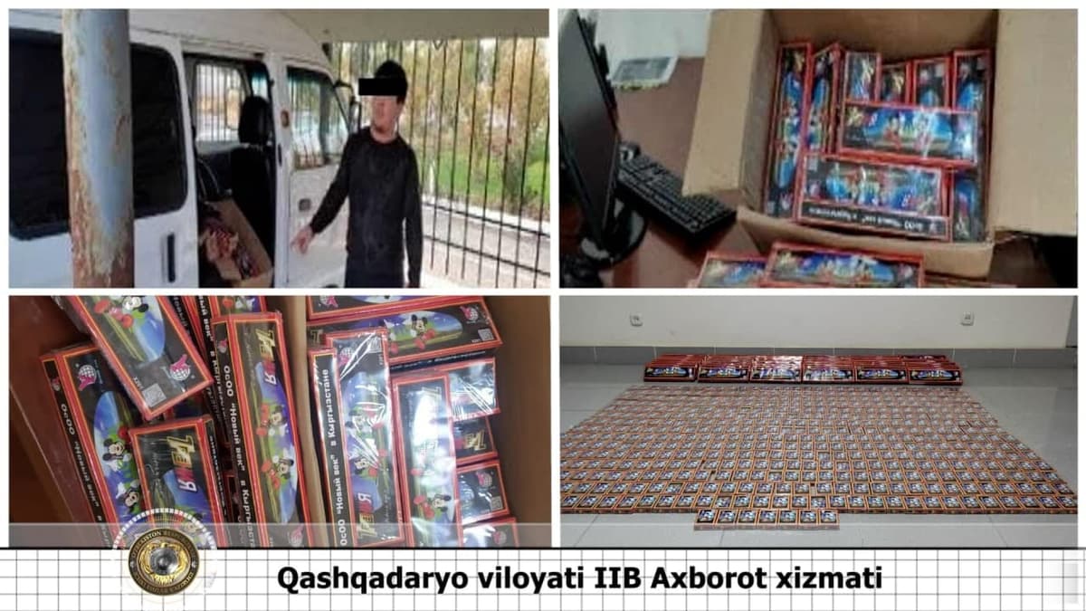 Qashqadaryoda 14,4 million so‘mlik pirotexnika vositalari to‘xtatib qolindi