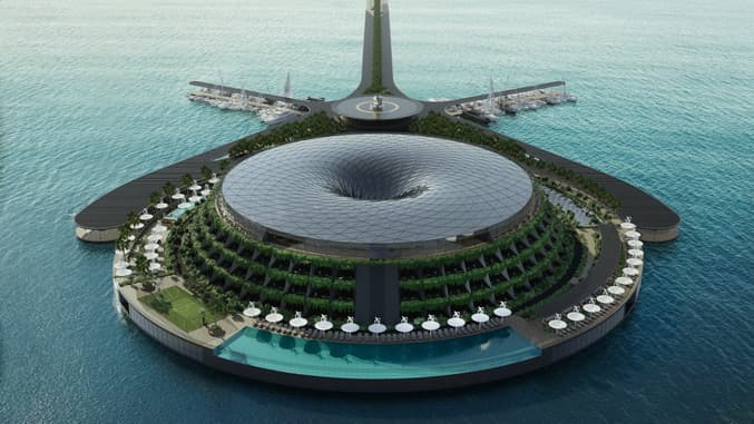 Qatarda me'morchilikning aylanuvchi mo‘jizasi – Eco-Floating Hotel