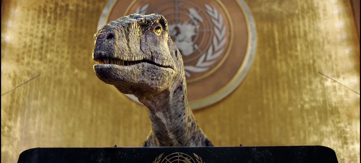 “Dinozavr” BMT minbaridan turib insoniyatni iqlim o‘zgarishi oqibatlaridan ogohlantirdi