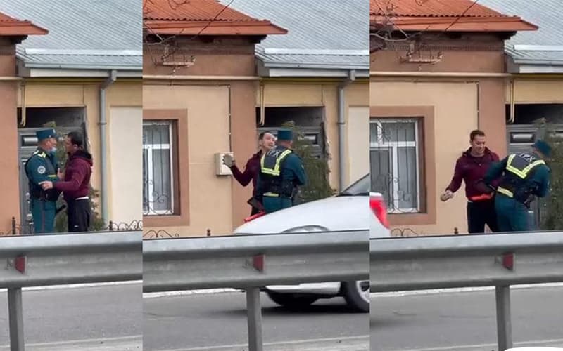 Водитель пытался напасть на инспектора ДПС с камнем за составленный протокол