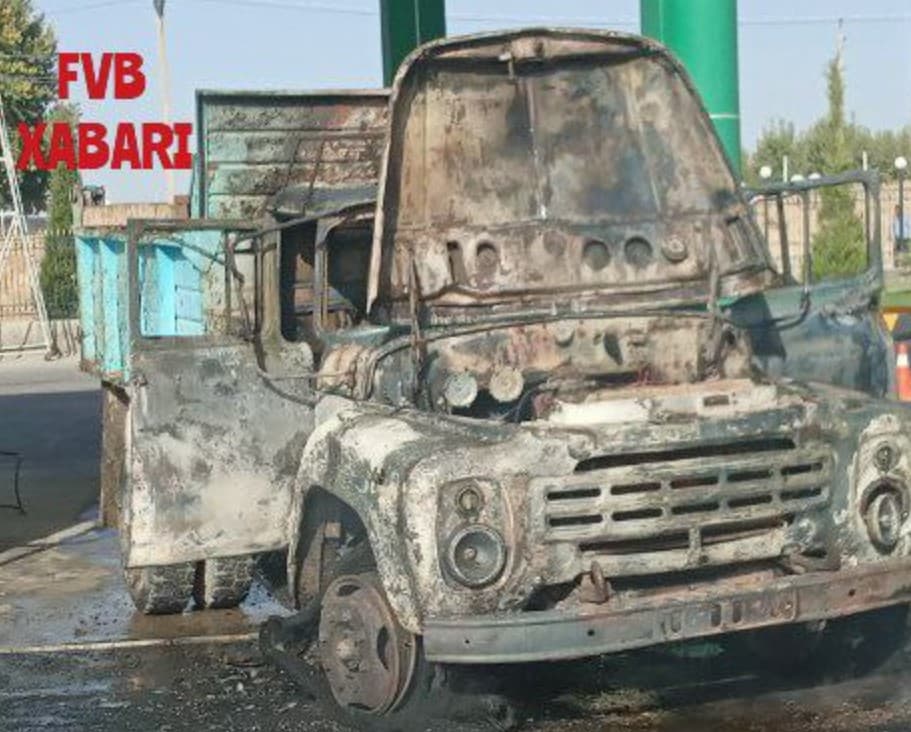 Samarqanddagi gaz quyish shoxobchasida «ZIL-130» yuk mashinasi yonib ketdi