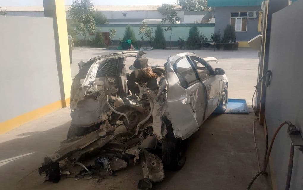 Сурхондарёда автомобилларга газ тўлдириш шохобчасида Lacetti-2 машинасининг газ баллони портлаб кетди
