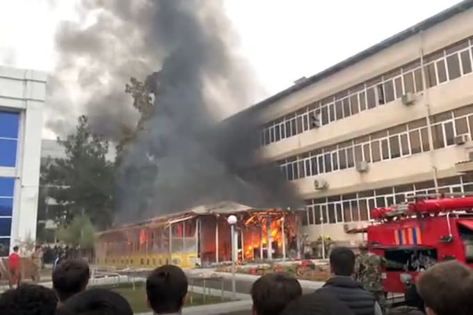 Toshkent davlat texnika universiteti yonidagi oshxonada yong‘in kelib chiqdi