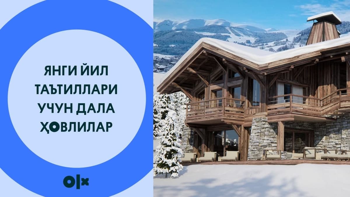 Қишки таътил учун дала ҳовлилар. OLX-да олдиндан банд қиламиз