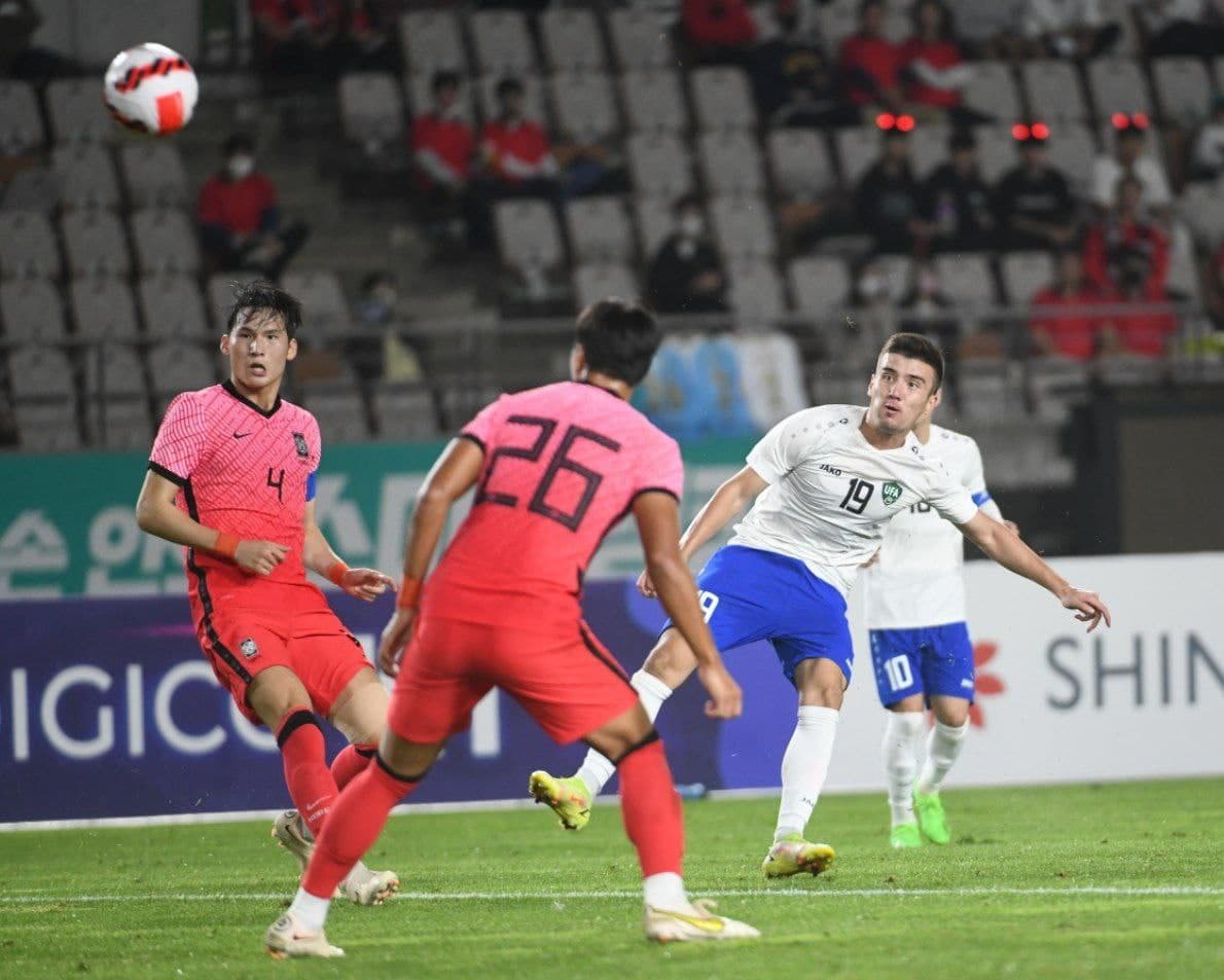 O‘zbekiston olimpiya jamoasi o‘rtoqlik o‘yinida Janubiy Koreya bilan durang o‘ynadi