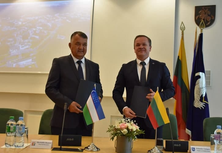 A memorandum of cooperation signed in Lithuania between cities of Navoi and Visaginas