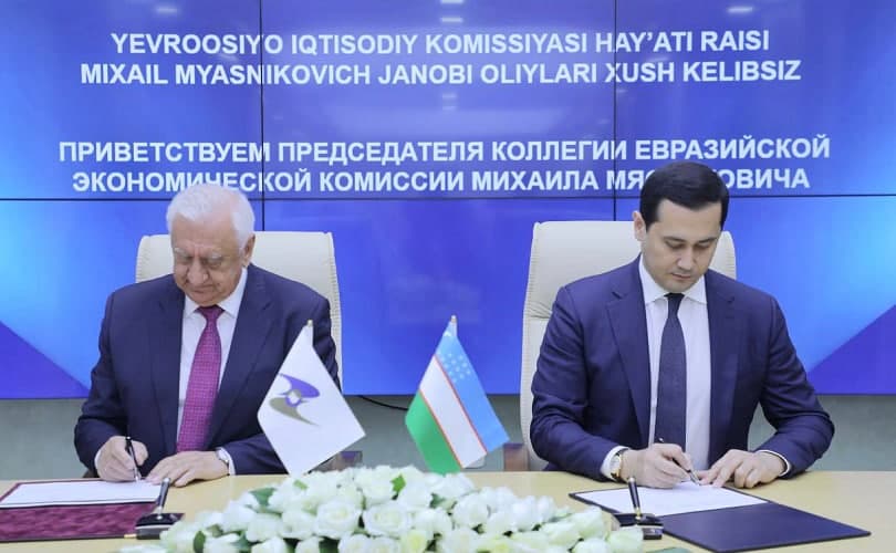 O‘zbekiston va Yevrosiyo iqtisodiy komissiyasi o‘rtasida hamkorlikning qo‘shimcha yo‘nalishlari ro‘yxati imzolandi