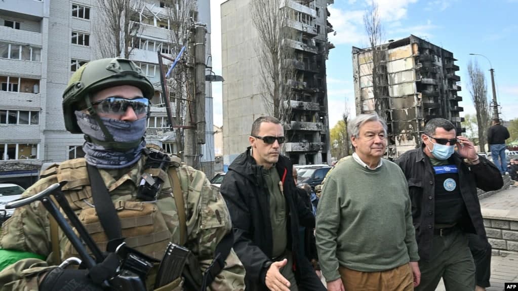 Во время визита главы ООН по Киеву был нанесен ракетный удар