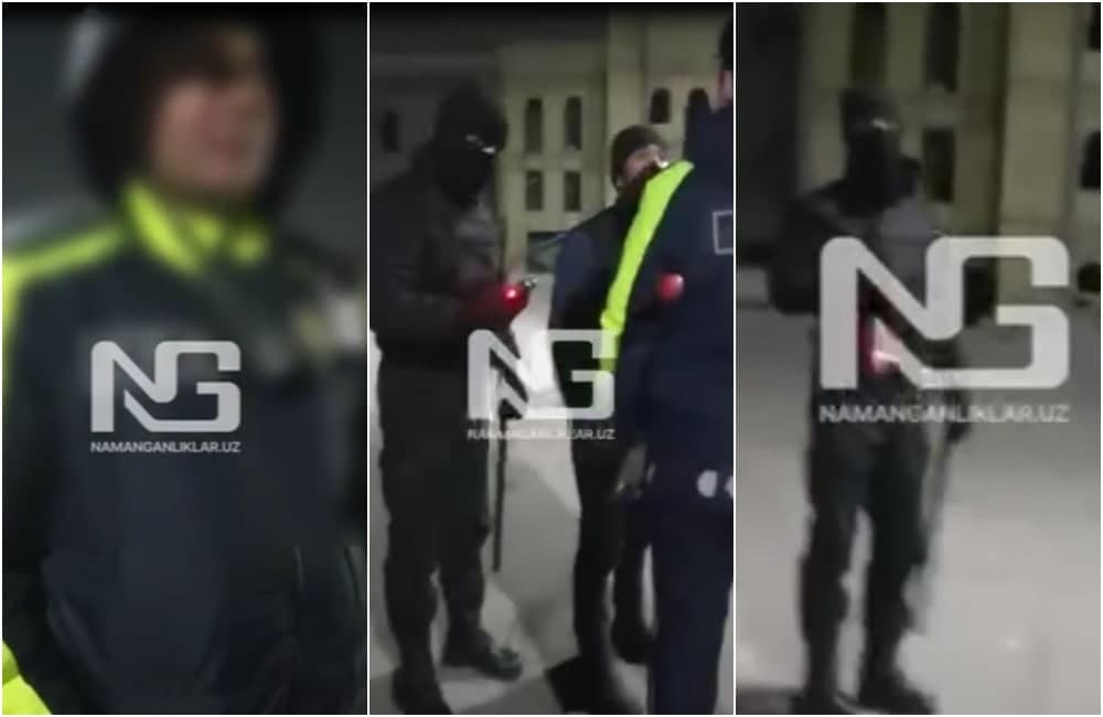 Наманганда ЙПХ ходими ва ниқобли шахс фуқароларга нисбатан электрошокер ишлатгани айтилди
