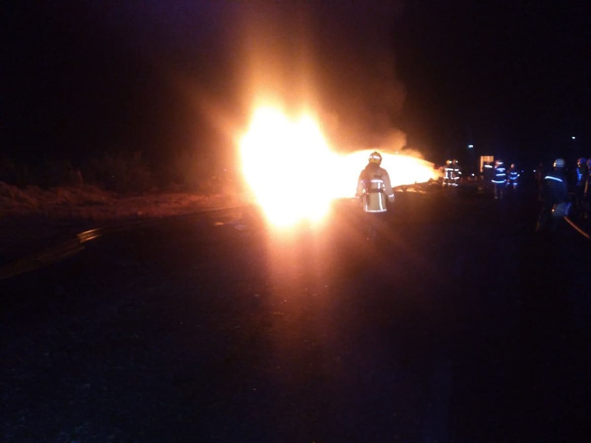 На перевале Камчик произошло ДТП, загорелось несколько автомобилей