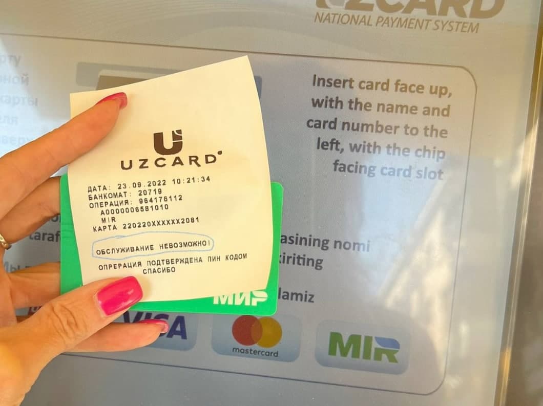 Uzbekistan suspends performing services for cards of “Mir” payment system