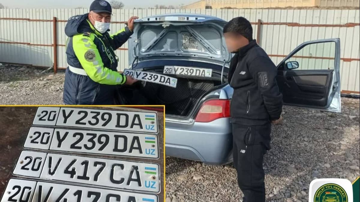 Toshkentda boshqa avtomobilning davlat raqamini taqib yurgan haydovchi aniqlandi