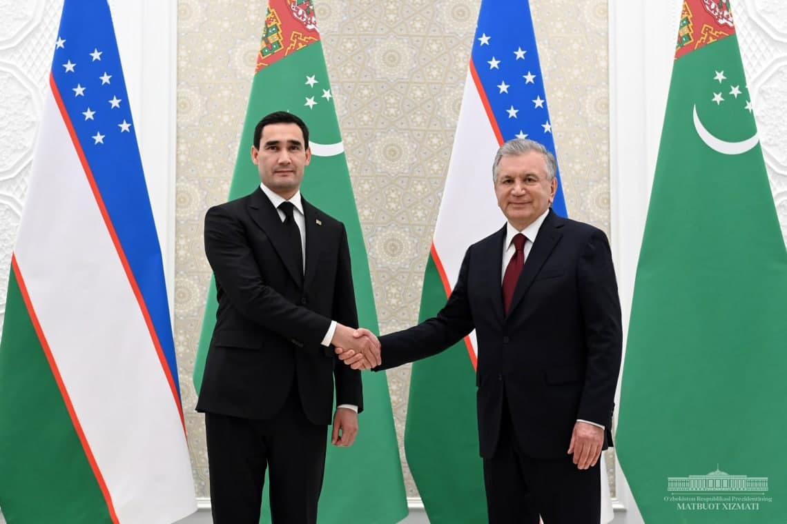Shavkat Mirziyoyev Serdar Berdimuhamedov bilan uchrashuv o‘tkazdi