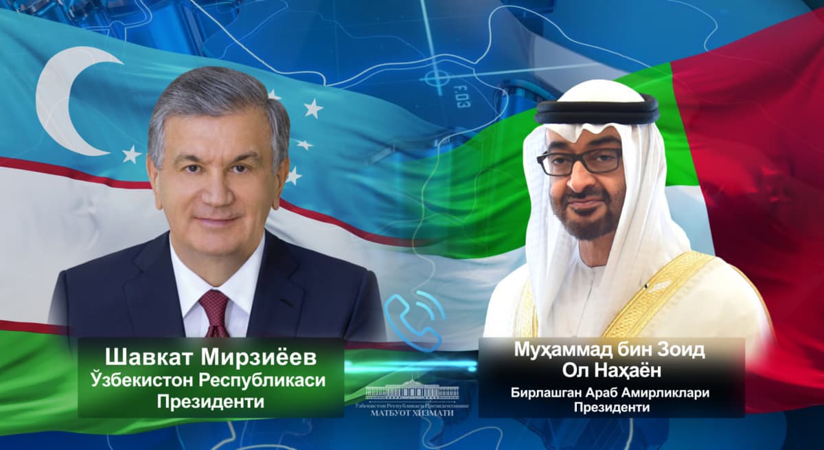 Özbekiston va BAA prezidentlari hamkorlikni kengaytiriş masalalarini muhokama qildi